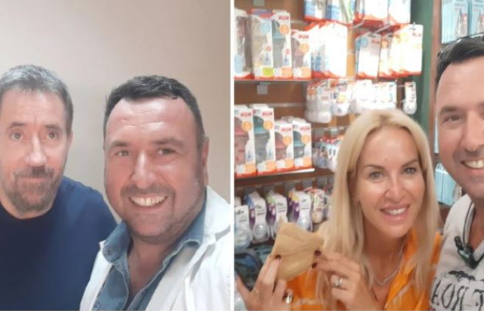 Ο Στέλιος Γκαμπούρας με τον Σπύρο Παπαδόπουλο και τη Μαρία Μπεκατώρου