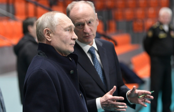 Russian President Vladimir Putin and Russian Security Council secretary Nikolai Patrushev