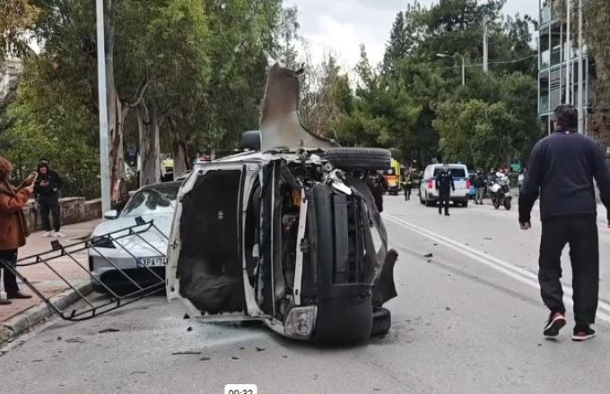 Τροχαίο δυστύχημα με έναν νεκρό στο Νέο Ψυχικό – Βίντεο