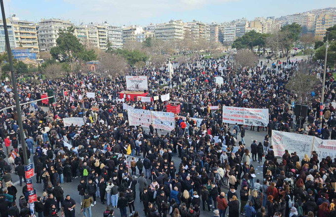 συλλαλητήριο στην Αθήνα για τα Τέμπη