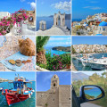 Collage on the theme of Travel Greece