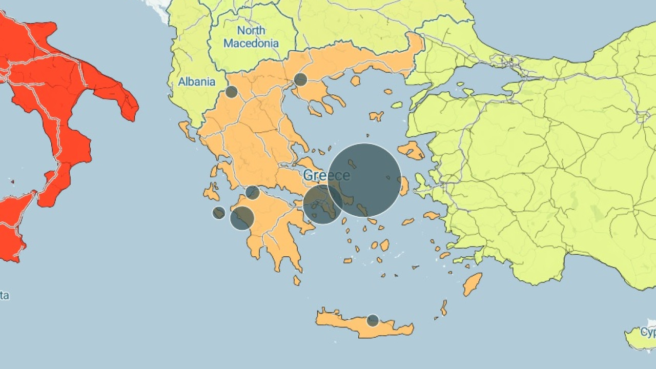 Κορωνοϊός: Διαδραστικός χάρτης για την Ελλάδα - Η εξέλιξη των κρουσμάτων