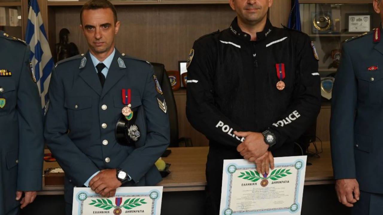Αστυνομικοί της Ομάδας ΔΙΑΣ τιμήθηκαν για εξαίρετη πράξη Αστυνομικοί της Ομάδας ΔΙΑΣ τιμήθηκαν για εξαίρετη πράξη