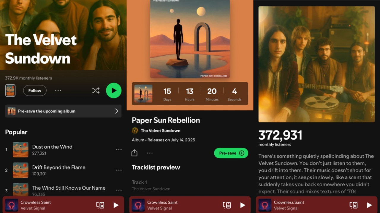 Velvet Sundown: Το συγκρότημα που γνωρίζει επιτυχία φέρεται να είναι… AI