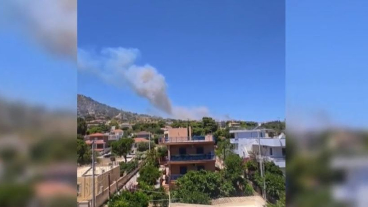 Μεγάλη φωτιά στο Κορωπί κοντά σε σπίτια - Εκκενώνονται οικισμοί (Βίντεο)
