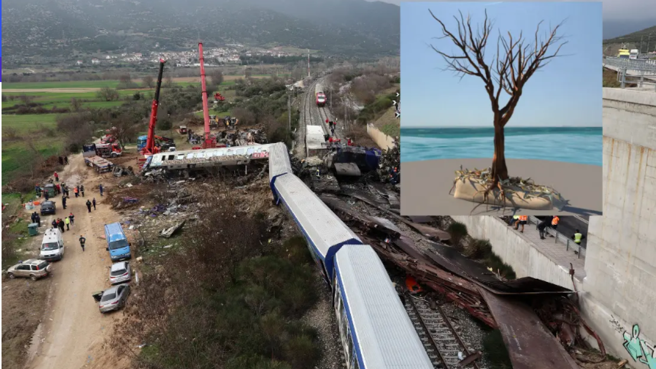 Θεσσαλονίκη: Το γλυπτό για τα θύματα των Τεμπών, «Το δέντρο της μνήμης» στη Νέα Παραλία