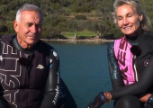 Οικογένεια με πάθος για θαλάσσιο σκι