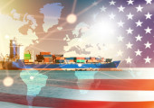 American cargo ship