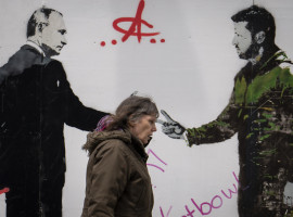 Ζελένσκι - Πούτιν σε γκράφιτι 