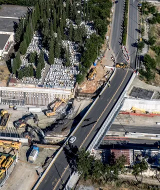 Θεσσαλονίκη: Αποκατάσταση κυκλοφορίας στην περιφερειακή, έπειτα από τα έργα κατεδάφισης της γέφυρας Πανοράματος