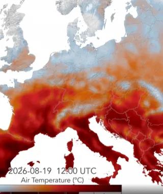 Η NASA αποτυπώνει τους διαδοχικούς καύσωνες στην Ευρώπη με ένα εντυπωσιακό timelapse 