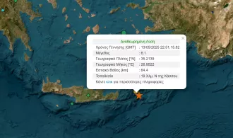 Ισχυρός σεισμός 6,1 Ρίχτερ στην Κάσο - Προειδοποίηση για τσουνάμι