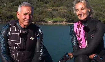 Οικογένεια με πάθος για θαλάσσιο σκι