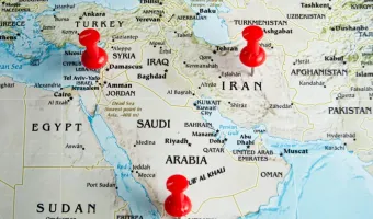 χάρτης συγκρούσεων στη Μέση ανατολή