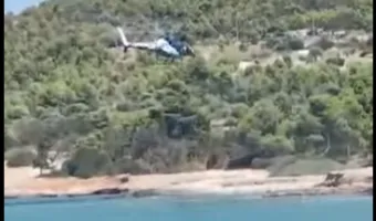 Ελικόπτερο στις Σπέτσες