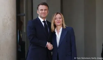 Εμανουέλ Μακρόν και Τζόρτζια Μελόνι