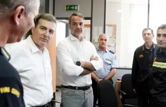 Ο Κυριάκος Μητσοτάκης στην παρουσίαση της νέας oμάδας ΔΙΑΣ της ΕΛΑΣ 