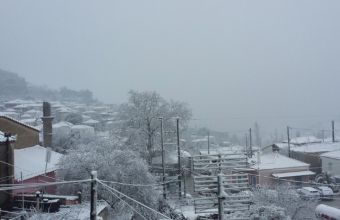 «Λέανδρος»: Έντονες χιονοπτώσεις στην Κεντρική Ελλάδα
