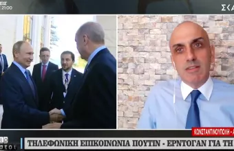 Τηλεφωνική επικοινωνία Πούτιν-Ερντογάν για τη Συρία: Να τηρηθούν τα συμφωνηθέντα