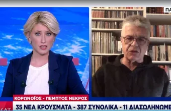 Γώγος στον ΣΚΑΪ: Μας ανησυχεί η διασπορά στην κοινότητα-Ελπίζουμε σε ύφεση της επιδημίας σε 2 μήνες