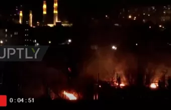 H εικόνα από τις Καστανιές-Μεγάλες φωτιές κατά μήκος των συνόρων