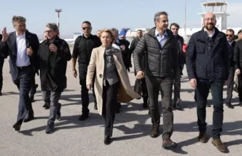 Στον Έβρο η ηγεσία της ΕΕ - Υποδοχή Μητσοτάκη, πετάνε με ελικόπτερο πάνω από τα σύνορα