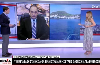 Πλακιωτάκης στον ΣΚΑΪ: Σταδιακή η μετάβαση στα νησιά - Οι 3 φάσεις της απελευθέρωσης