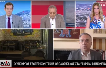 Θεοδωρικάκος στον ΣΚΑΪ για εστίαση: Διπλάσιοι κοινόχρηστοι χώροι- Πεζοδρομήσεις για τραπεζοκαθίσματα
