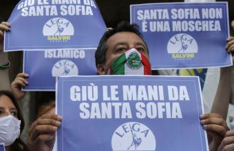 Διαμαρτυρία Σαλβίνι στην Ιταλία: Κάτω τα χέρια από την Αγία Σοφία