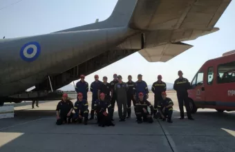 Συνδρομή Ελλάδας σε Βηρυτό: C-130 μεταφέρει 12μελές κλιμάκιο της ΕΜΑΚ και διασωστικό σκύλο (pic+vid)