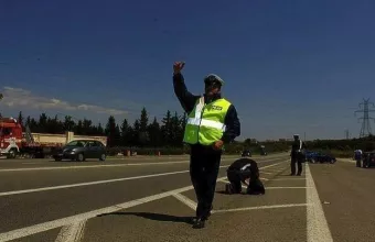 Τροχονόμος σε αυτοκινητόδρομο