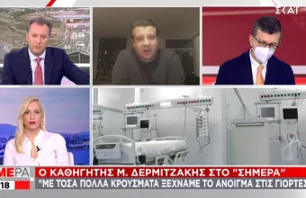 Δερμιτζάκης σε ΣΚΑΪ: Με τόσα κρούσματα ξεχνάμε το άνοιγμα στις γιορτές- Που οφείλεται ο υψηλός αριθμός