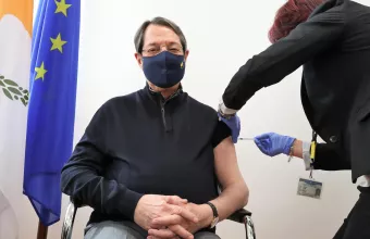 Kύπρος: Εμβολιάστηκε ο Πρόεδρος Νίκος Αναστασιάδης