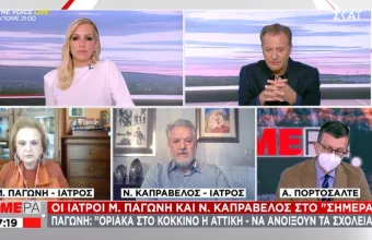 Παγώνη σε ΣΚΑΪ: Να ανοίξουν τα σχολεία με τεστ σε μαθητές και καθηγητές κάθε εβδομάδα 