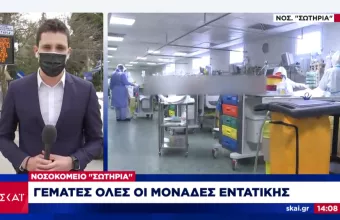 Στο «κόκκινο» το ΕΣΥ: Γεμάτες όλες οι κλίνες ΜΕΘ στο Σωτηρία-Δεν μπορεί να δεχτεί νέα περιστατικά