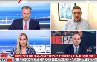 Εξαδάκτυλος σε ΣΚΑΙ: Με ανησυχούν Αθήνα και Θεσσαλονίκη, η πανδημία δεν κάμπτεται