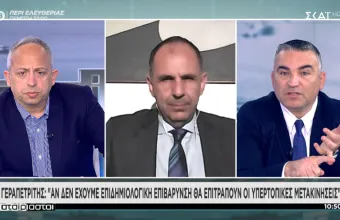 Γεραπετρίτης σε ΣΚΑΪ: Άνοιγμα Λυκείων τη Δευτέρα και διαπεριφερειακές μετακινήσεις το Πάσχα- Τί είπε για δημοτικά κι εστίαση  