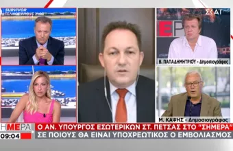 Πέτσας σε ΣΚΑΪ: Όποιο μέτρο χρειαστεί να παρθεί θα παρθεί