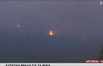 Β.Κόκκαλης στον ΣΚΑΪ: Μικρές αναζωπυρώσεις στα Βίλια που αντιμετωπίζονται