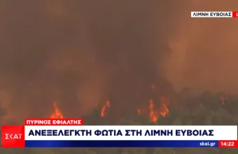 Πυρκαγιά - Εύβοια: Εκκενώνονται και οι οικισμοί Ροβιές και Παλαιοχώρι 