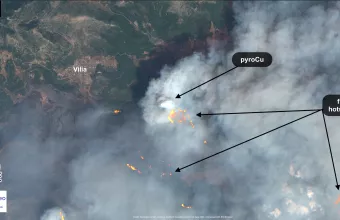 Εθνικό Αστεροσκοπείο Αθηνών-meteo.gr: Η “έκρηξη” της δασικής πυρκαγιάς στα Βίλια 