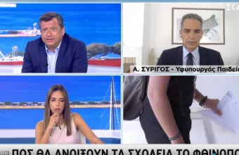 Συρίγος σε ΣΚΑΪ: Πώς θα ανοίξουν σχολεία και πανεπιστήμια το φθινόπωρο