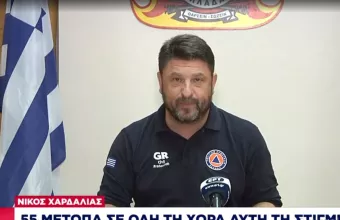 Χαρδαλιάς: 55 ενεργές πυρκαγιές στην Ελλάδα- Ελπίζουμε να οριοθετηθεί η φωτιά στην Αττική τις επόμενες ώρες (vid)