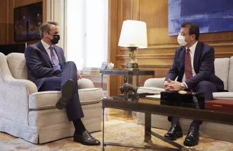 Ολοκληρώθηκε η συνάντηση Μητσοτάκη- Ιμάμογλου στο Μαξίμου