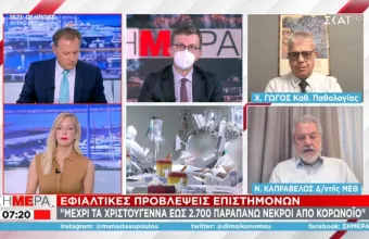 Γώγος-Καπραβέλος σε ΣΚΑΪ: Πόσο κινδυνεύουν οι ανεμβολίαστοι - «Καμπανάκι» για τις επιπλοκές