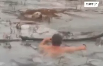 Ισπανία: Διάσωση σκύλου από παγωμένη λίμνη (video) 