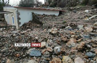 Τεράστιες ζημιές στην Κάλυμνο από την κακοκαιρία- Επί τόπου ο Λέκκας (pics+vid)