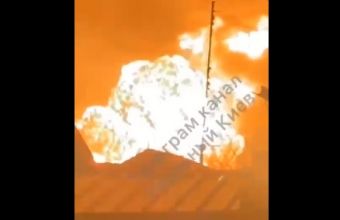 Ισχυρή έκρηξη σε δεξαμενές καυσίμων στο Κίεβο - Δείτε βίντεο