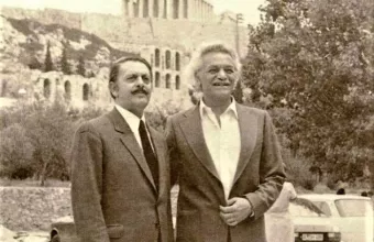 Μανώλης Γλέζος και Λάκης Σάντας 