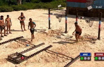 Στιγμιότυπο από τη «μάχη» στο Survivor